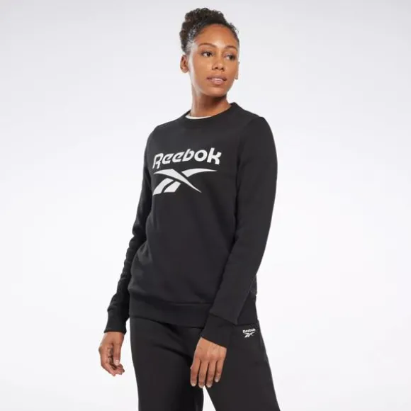 Hoodies & Sweatshirts^Reebok Identity Big Logo Fleece Crew Sweatshirt Black