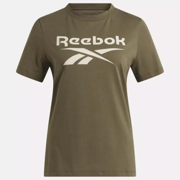 reebok_identity_big_logo_tshirt_3-4.webp Tops & T-shirts^Reebok Identity Big Logo T-Shirt ArmyGreen