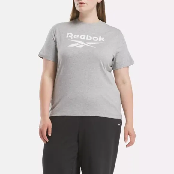 Plus Size (1x-4x) | Tops & T-shirts^Reebok Identity Big Logo T-Shirt (Plus Size) MediumGreyHeather