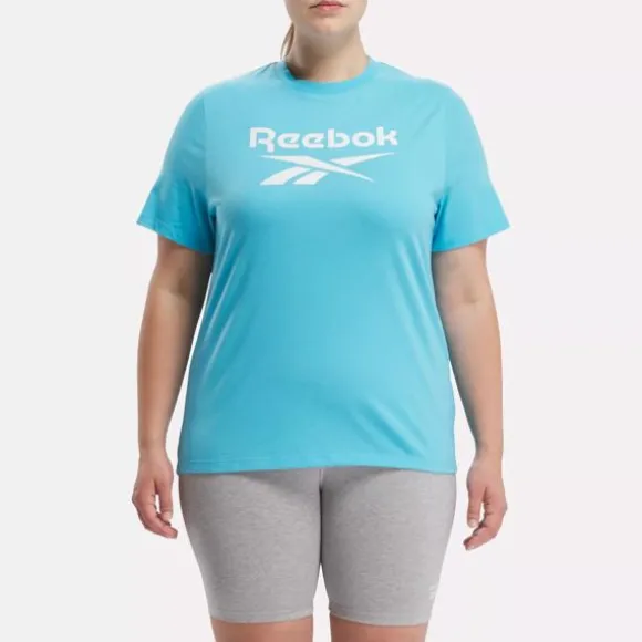 Plus Size (1x-4x) | Tops & T-shirts^Reebok Identity Big Logo T-Shirt (Plus Size) BoldCyan