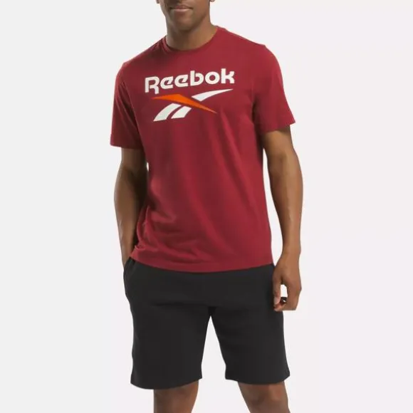 Tops & T-shirts^Reebok Identity Big Stacked Logo T-Shirt RichMaroon