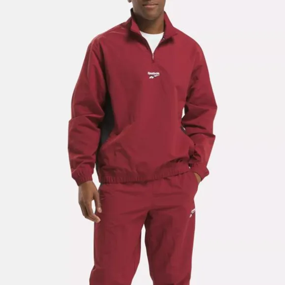 Hoodies & Sweatshirts^Reebok Identity Cross Check Woven Top RichMaroon