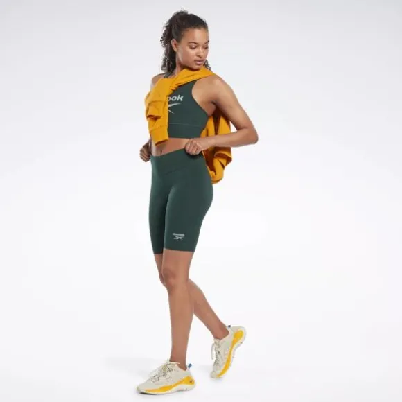 Shorts^Reebok Identity Fitted Logo Shorts ForestGreenMel