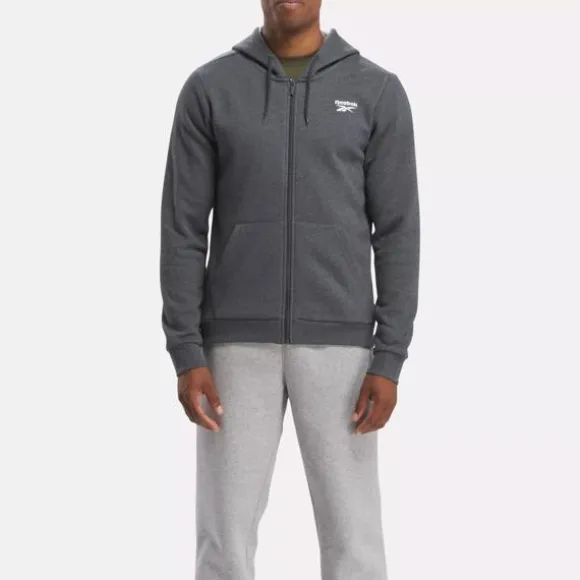 Hoodies & Sweatshirts^Reebok Identity Fleece Full-Zip Hoodie DarkGreyHeather