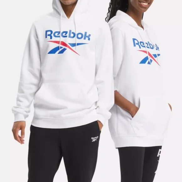 Hoodies & Sweatshirts^Reebok Identity Fleece Stacked Logo Pullover Hoodie White