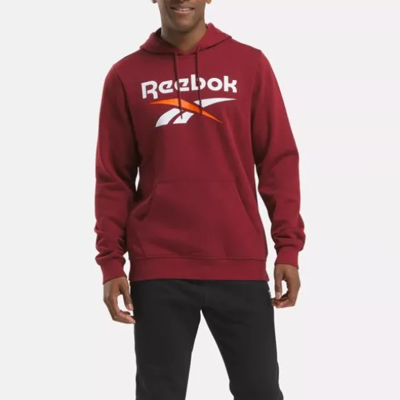 Hoodies & Sweatshirts^Reebok Identity Fleece Stacked Logo Pullover Hoodie RichMaroon