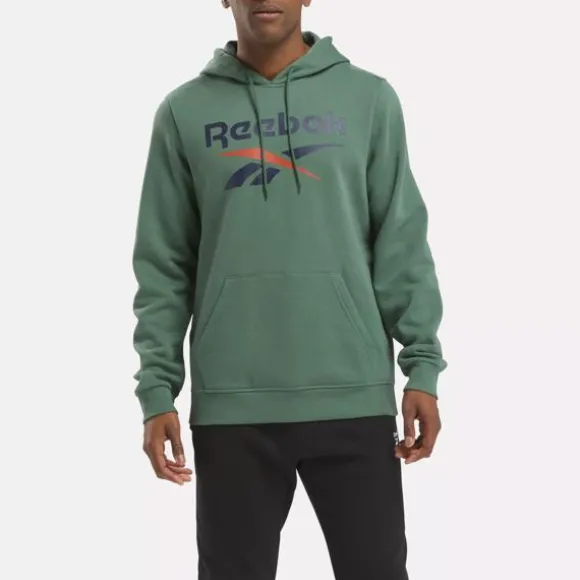 Hoodies & Sweatshirts^Reebok Identity Fleece Stacked Logo Pullover Hoodie EscapeGreen