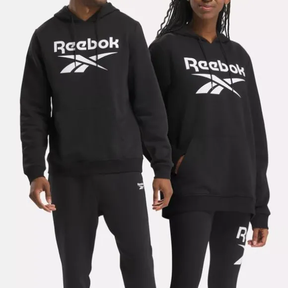 Hoodies & Sweatshirts^Reebok Identity Fleece Stacked Logo Pullover Hoodie Black