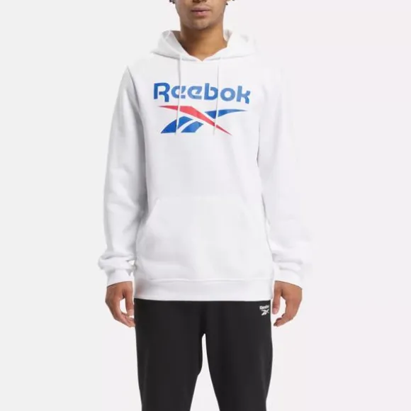 Hoodies & Sweatshirts^Reebok Identity Fleece Stacked Logo Pullover Hoodie White