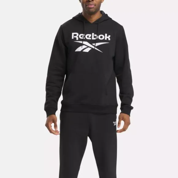 Hoodies & Sweatshirts^Reebok Identity Fleece Stacked Logo Pullover Hoodie Black