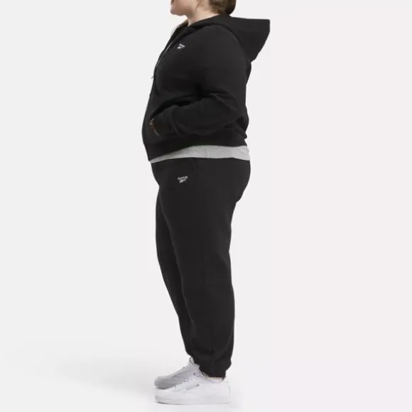 Hoodies & Sweatshirts^Reebok Identity Small Logo Fleece Full-Zip Sweatshirt (Plus Size) Black