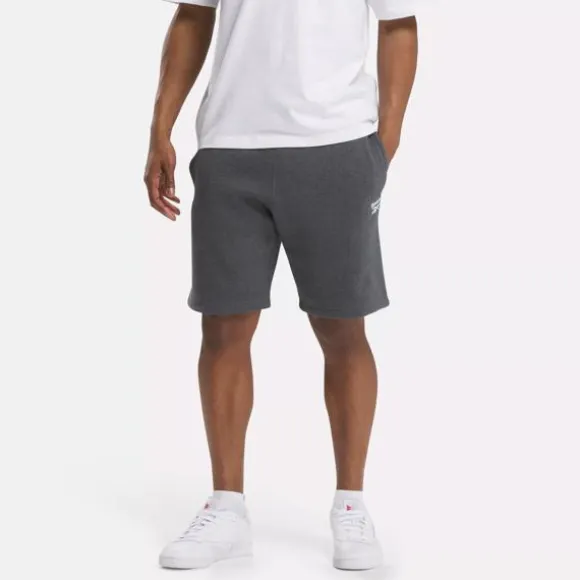 Shorts^Reebok Identity Small Logo Fleece Shorts DarkGreyHeather