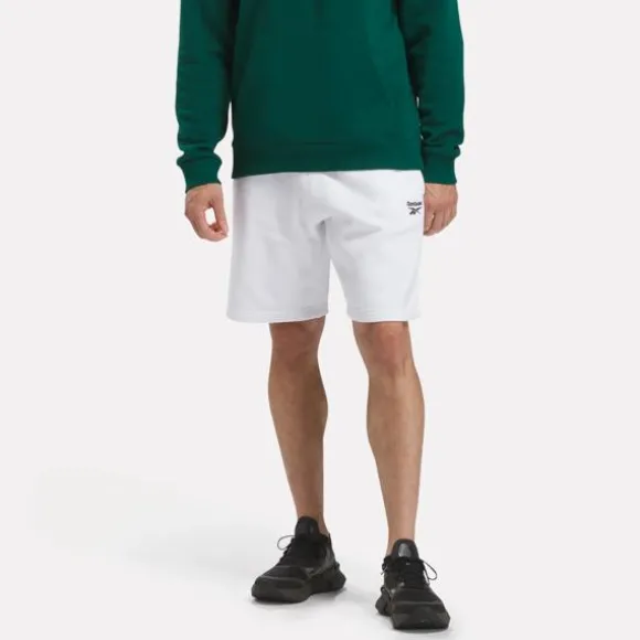 Shorts^Reebok Identity Small Logo Fleece Shorts WHITE