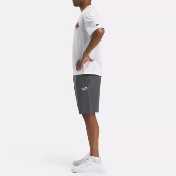 Shorts^Reebok Identity Small Logo Fleece Shorts DarkGreyHeather