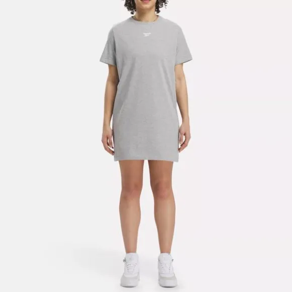 Trending: Dresses & Skirts^Reebok Identity T-Shirt Dress MediumGreyHeather