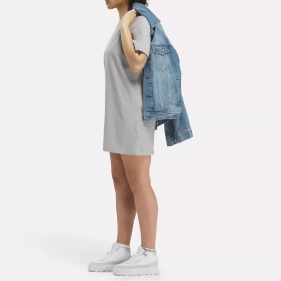 Trending: Dresses & Skirts^Reebok Identity T-Shirt Dress MediumGreyHeather