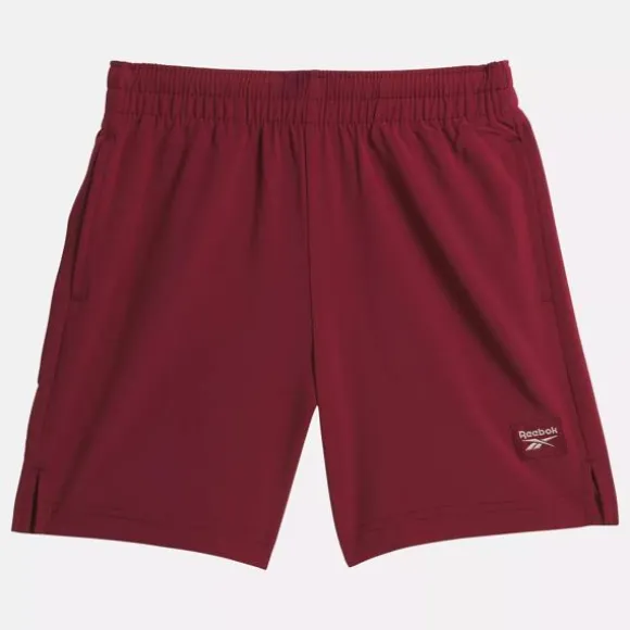 Little Kids' Clothing (sizes 4-7) | Little Kids' Shoes (sizes 10.5k-3)^Reebok Identity Woven Shorts - Little Kids Maroon