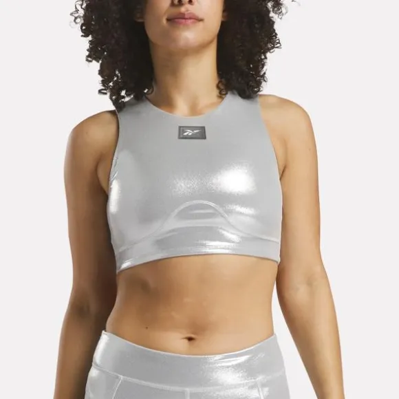 Sports Bras | Trending: 90’s Classics^Reebok x Angel Lux Crop Top ChromePeyerPantone