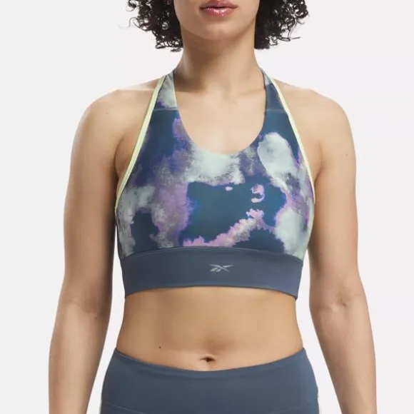 Sports Bras | Trending: Matching Sets^Reebok Running Allover Print Bra HoopsBlue