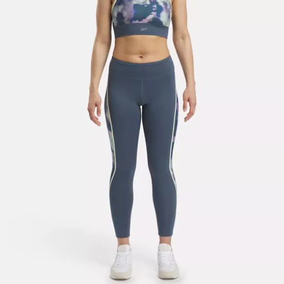 Pants & Sweatpants | Leggings & Tights^Reebok Running Allover Print Leggings HoopsBlue