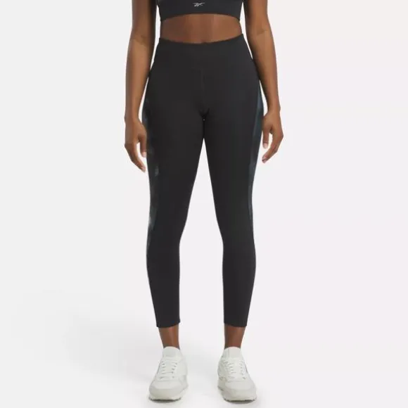 Pants & Sweatpants | Leggings & Tights^Reebok Running Allover Print Leggings NightBlack