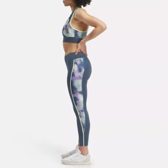 Pants & Sweatpants | Leggings & Tights^Reebok Running Allover Print Leggings HoopsBlue