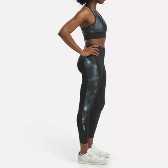 Pants & Sweatpants | Leggings & Tights^Reebok Running Allover Print Leggings NightBlack