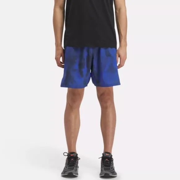 Shorts^Reebok Speed 3.0 Allover Print Shorts VectorBlue