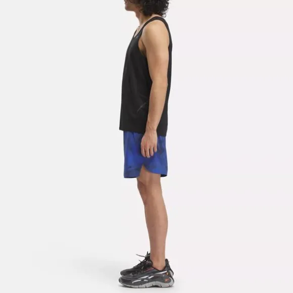 Shorts^Reebok Speed 3.0 Allover Print Shorts VectorBlue
