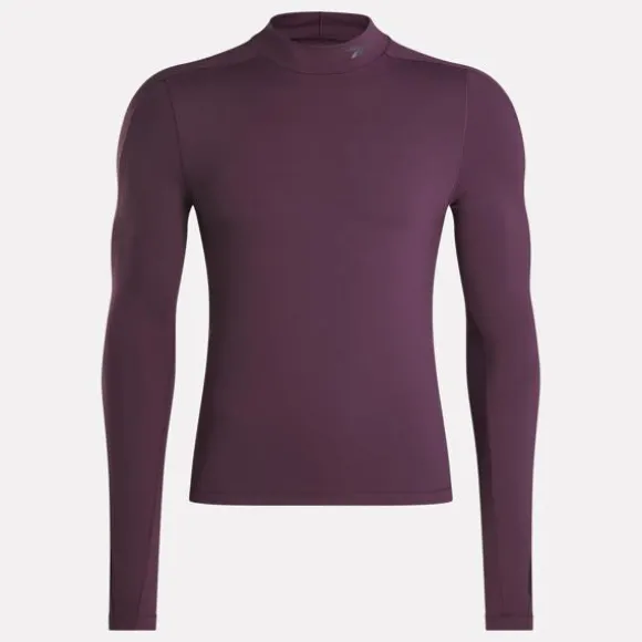 Tops & T-shirts^Reebok Speed Base Layer Long Sleeve T-Shirt Featuring RBK-FIRE+ MIDNIGHTPLUM