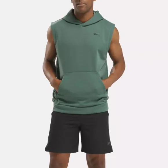 Hoodies & Sweatshirts^Reebok Strength Sleeveless Hoodie EscapeGreen