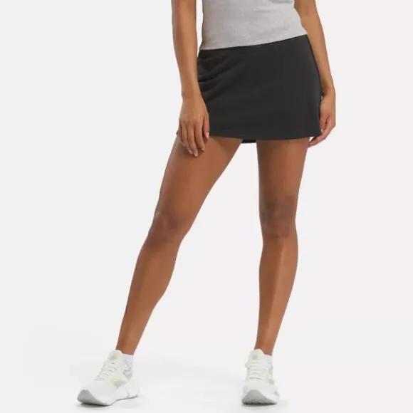 Trending: Dresses & Skirts^Reebok Terry Crossover Skort Black