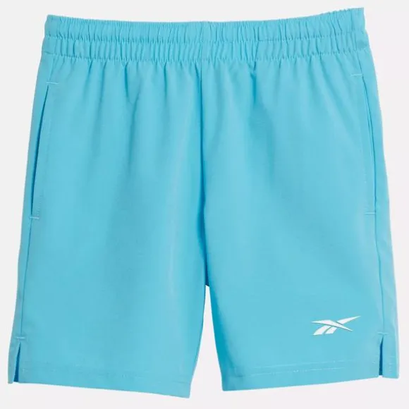 Little Kids' Clothing (sizes 4-7) | Little Kids' Shoes (sizes 10.5k-3)^Reebok Vector Woven Shorts - Little Kids BoldCyan