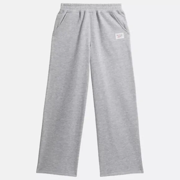 Little Kids' Clothing (sizes 4-6x) | Little Kids' Shoes (sizes 10.5k-3)^Reebok Wide Leg Fleece Pants - Big Kids LightGreyHeather