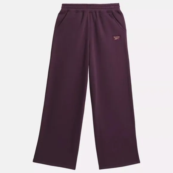 Little Kids' Shoes (sizes 10.5k-3) | Little Kids' Clothing (sizes 4-6x)^Reebok Wide Leg Fleece Pants - Big Kids Plum