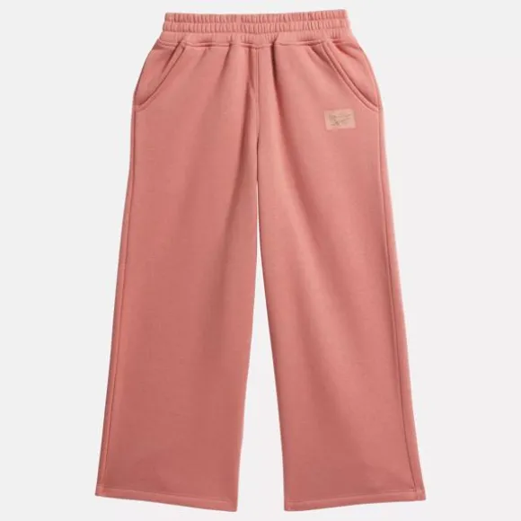 Little Kids' Clothing (sizes 4-6x) | Little Kids' Shoes (sizes 10.5k-3)^Reebok Wide Leg Fleece Pants - Little Kids DustyRose