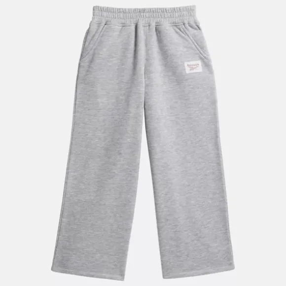 Little Kids' Clothing (sizes 4-6x) | Little Kids' Shoes (sizes 10.5k-3)^Reebok Wide Leg Fleece Pants - Little Kids LightGreyHeather